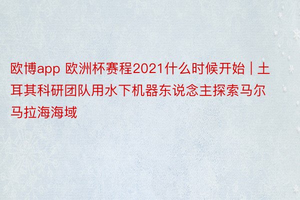 欧博app 欧洲杯赛程2021什么时候开始 | 土耳其科研团